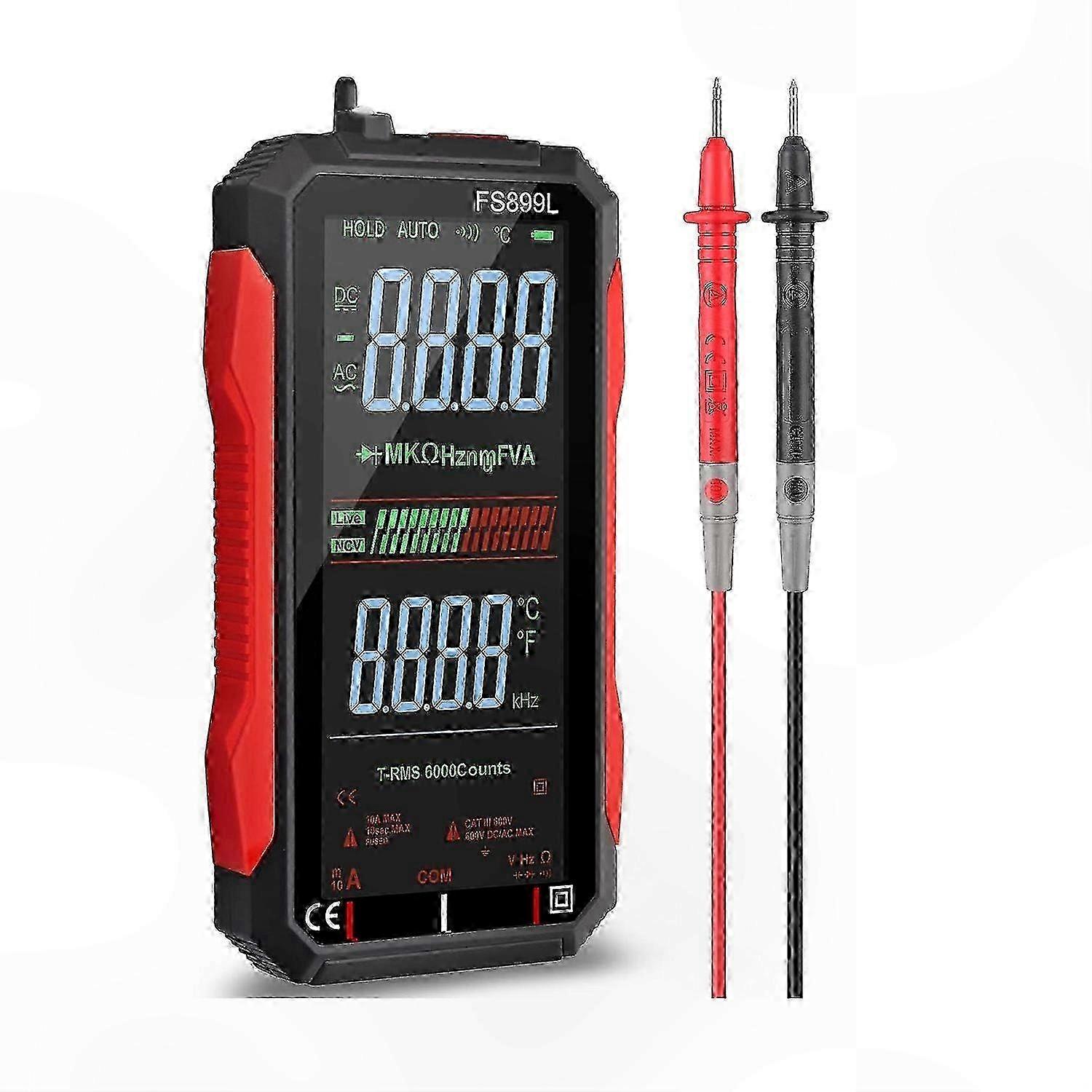 USB Digital Multimeter, 4.8-Inch LCD Screen for Voltage, Resistance, Capacitance, and Frequency Testing