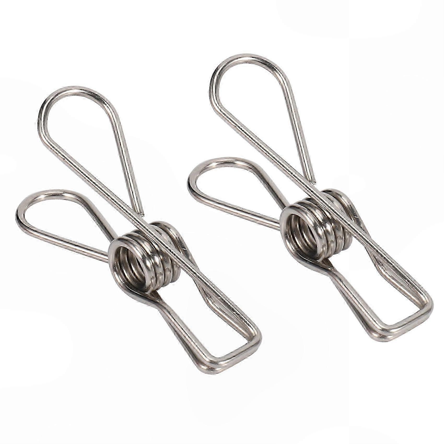 24-Pack Stainless Steel Wire Utility Clips, Multi-Function Fastening Clips