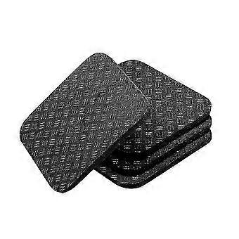4PCS Double-Sided Non-Slip Exercise Bike Mat, Silicone Shockproof Mat compatible with Exercise Bike, Treadmill, Walking Pad