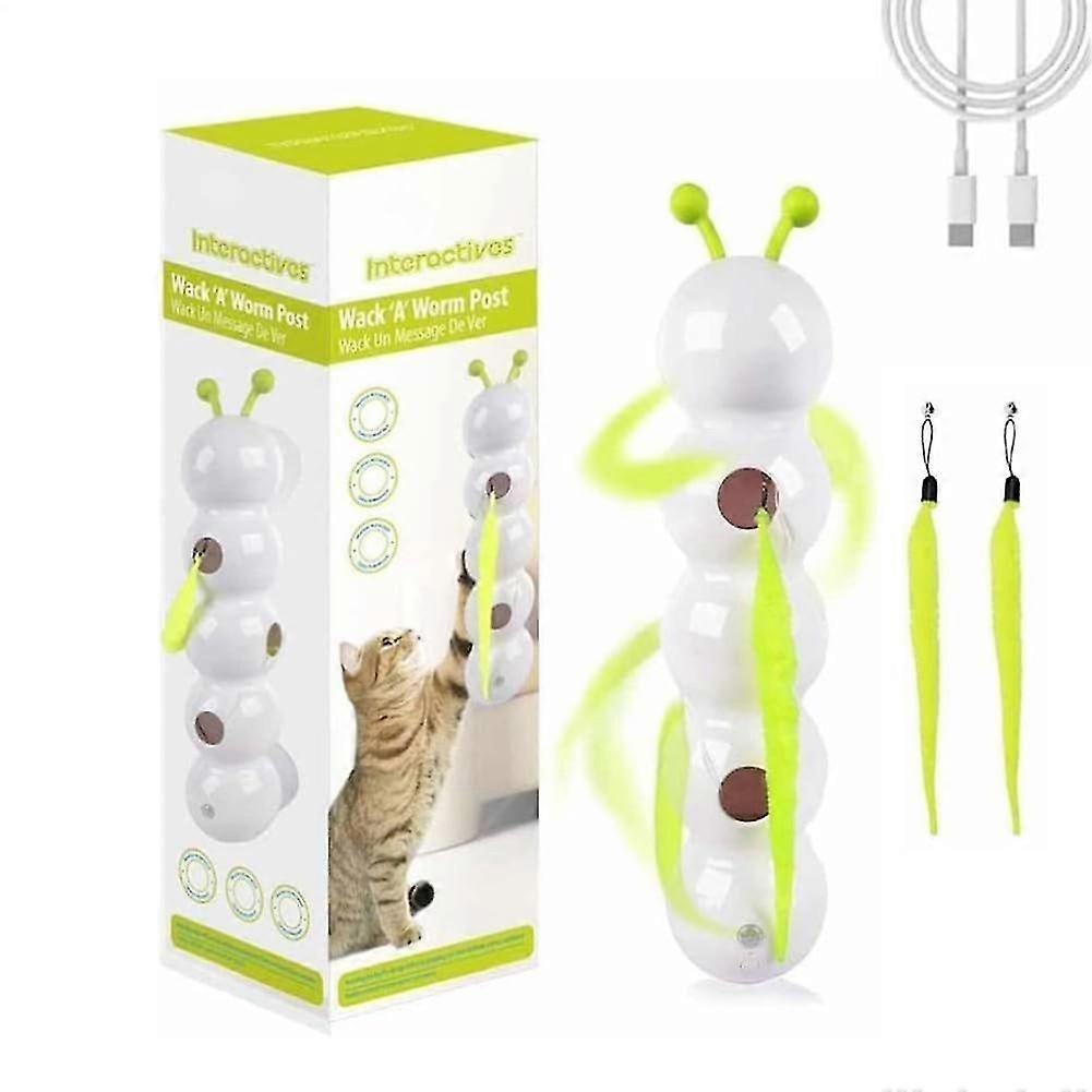 Suction-Mount Smart Cat Worm Toy