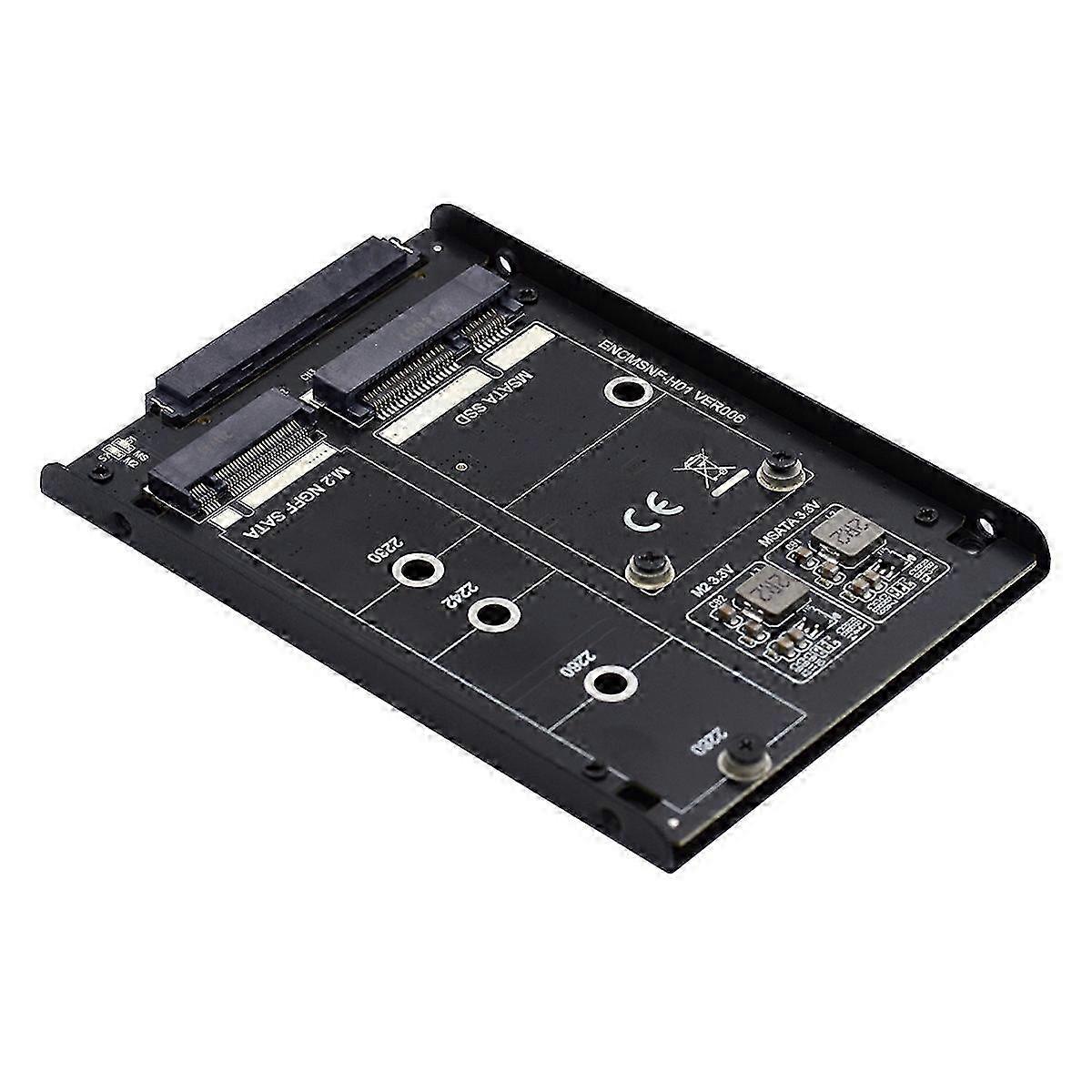 Dual MSATA NGFF B+M SSD Enclosure