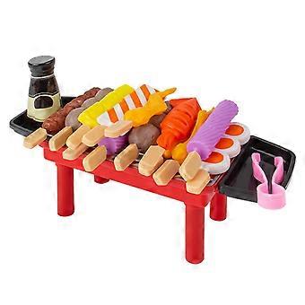28pcs Kids Kitchen Role Play Toys Barbecue Grill Playset with Food Accessories