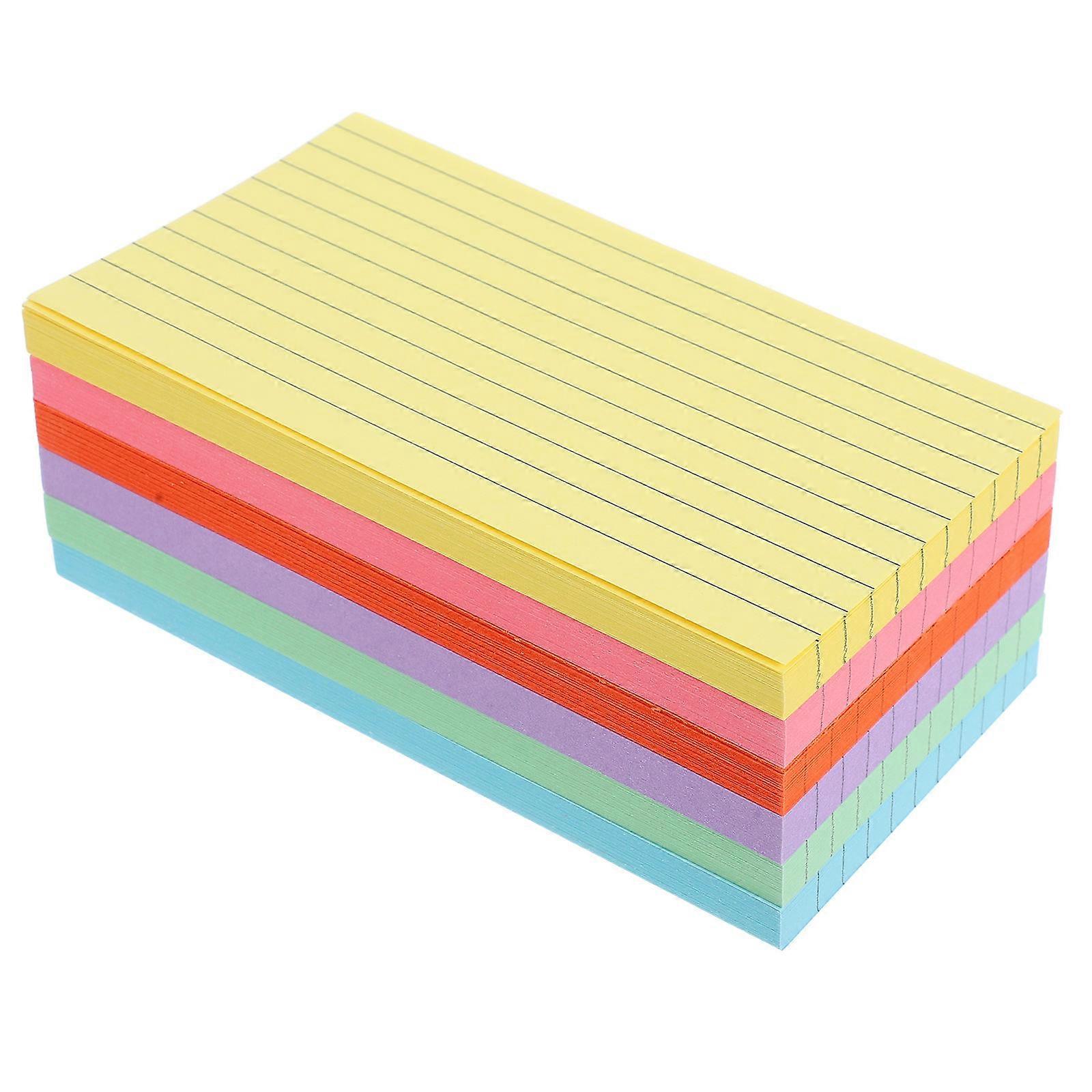 Colorful Index Cards Paper for Taking Notes 600Pcs Assorted