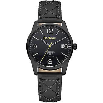 Barbour-alanby Swiss Quartz Analog Man Watch with BB026BKBK Cowskin Bracelet