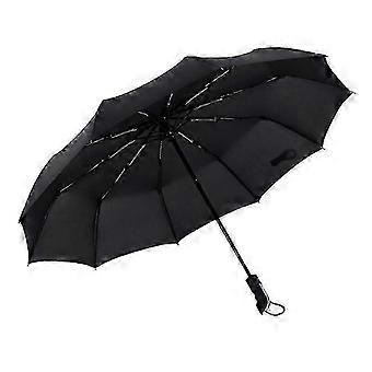 Winddichter, dreifach faltbarer Regenschirm mit automatischer Öffnungsfunktion.