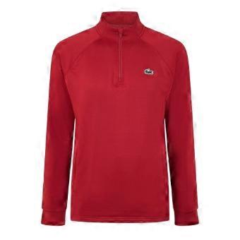 Lacoste Mens Embroidered Logo Quarter Zip Regular Running Track Top