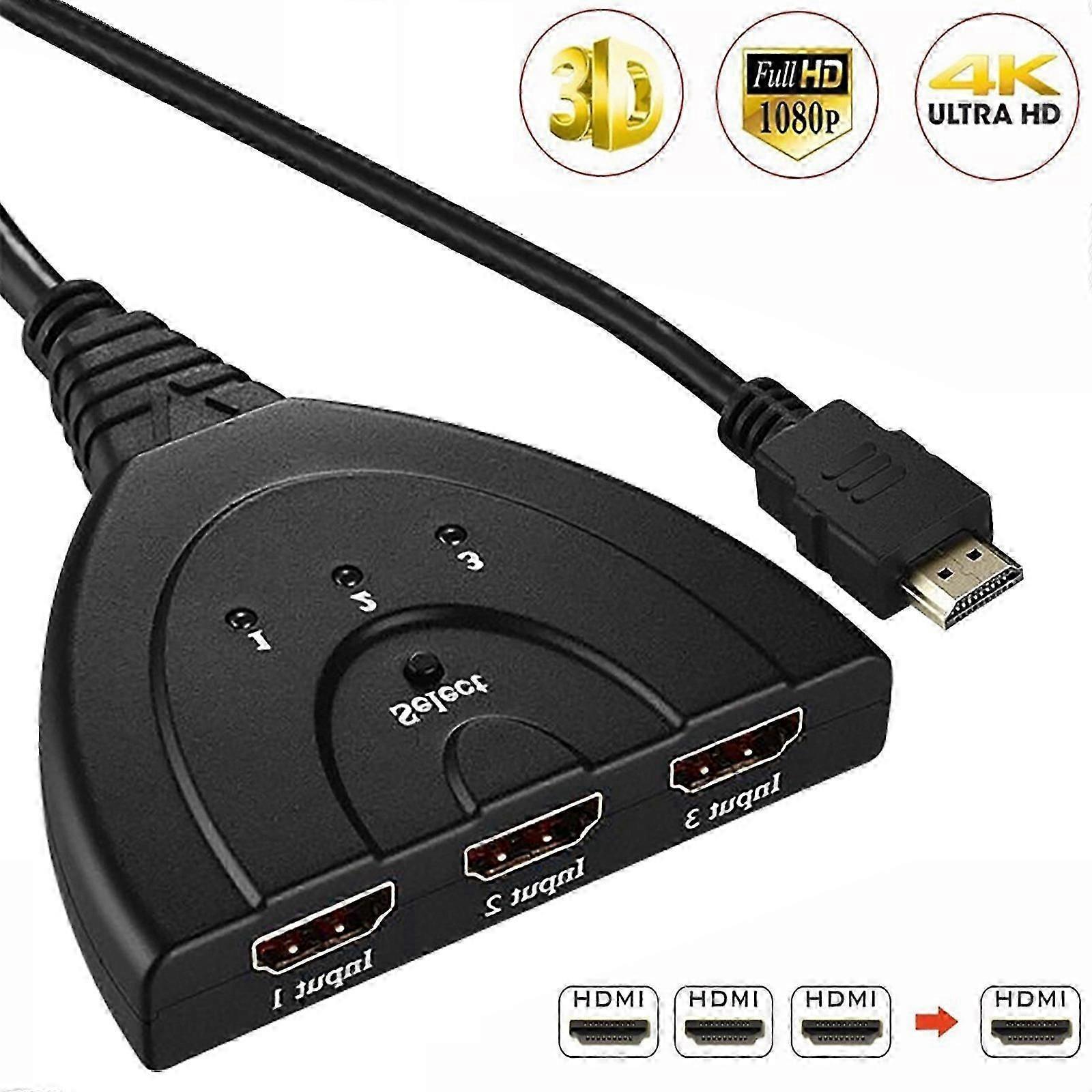 4K 1080p HDMI Switch 3 Input