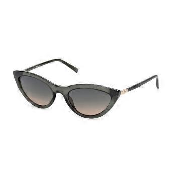 Guess GU3053 96P Full Rim Transparent Shiny Dark Green Women Cat Eye Sunglasses UV3 Original