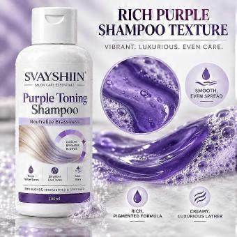 Toning shampoo for blonde grey and highlighted hair neutralise brassiness 100ml