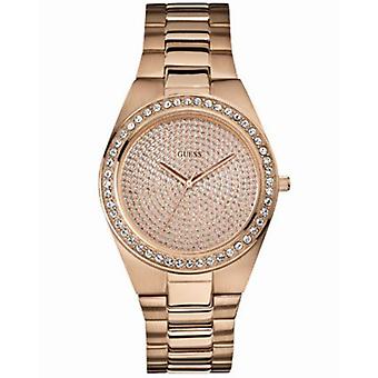 Guess Uhren Damen varis Damen Analog Quarzuhr mit Edelstahlarmband W12651L1