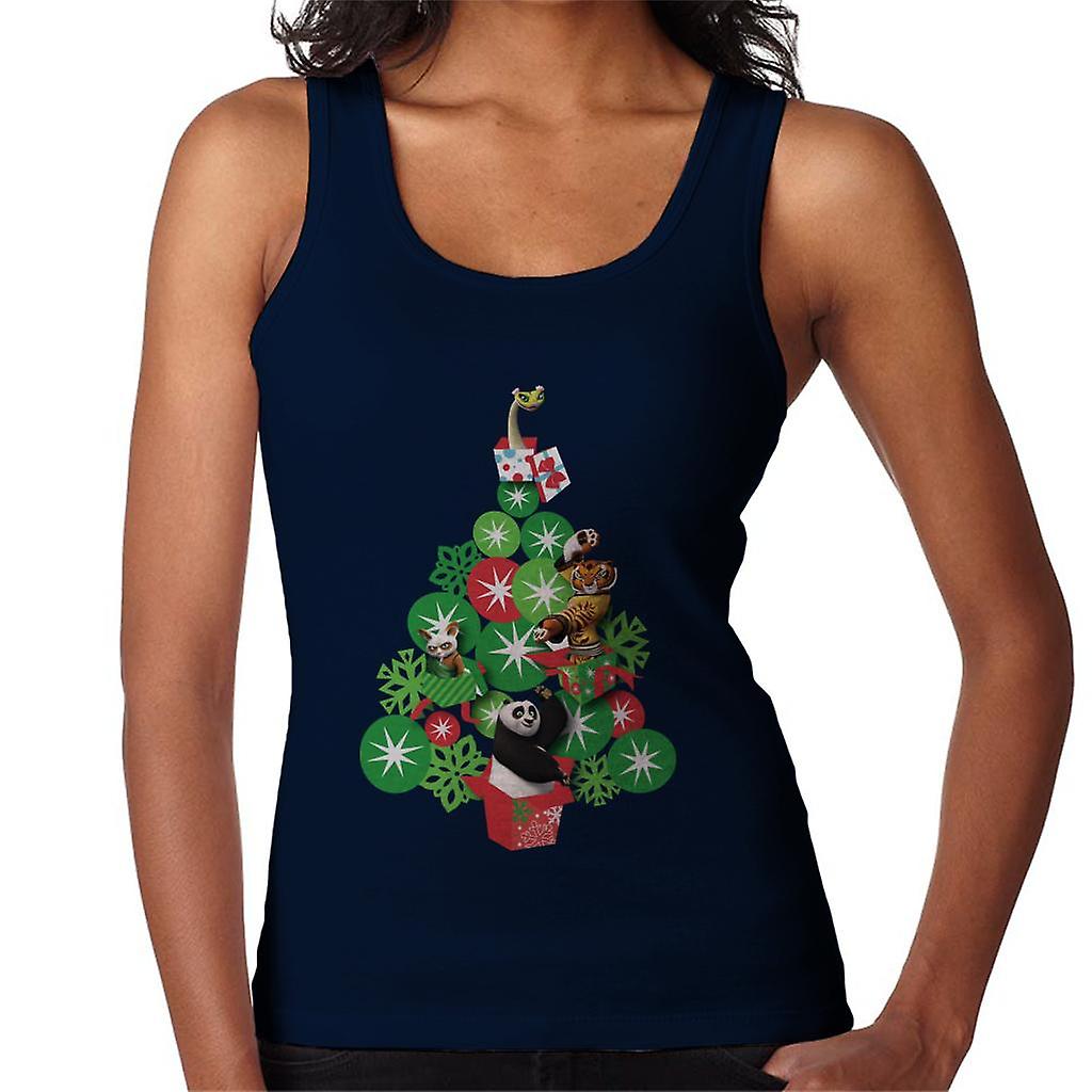 Kung Fu Panda Christmas Tree Characters Women's Vest