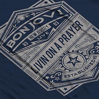 Bon Jovi Livin On A Prayer Live 83 Women's T-Shirt | Fruugo US