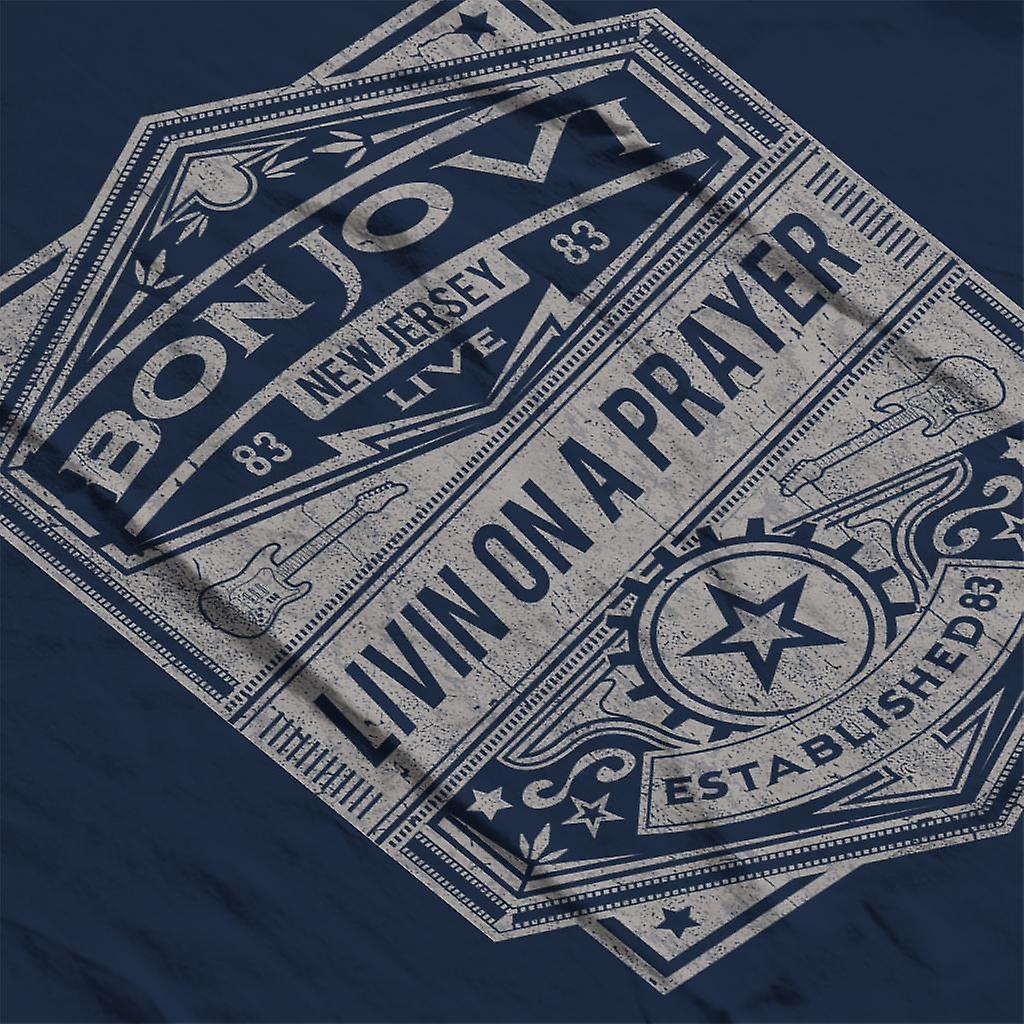 Bon Jovi Livin On A Prayer Live 83 Women's T-Shirt | Fruugo US