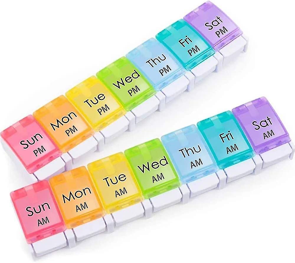Pill Boxes 7 Day Portable Storage Box Weekly Organizer For Medication,acsergery