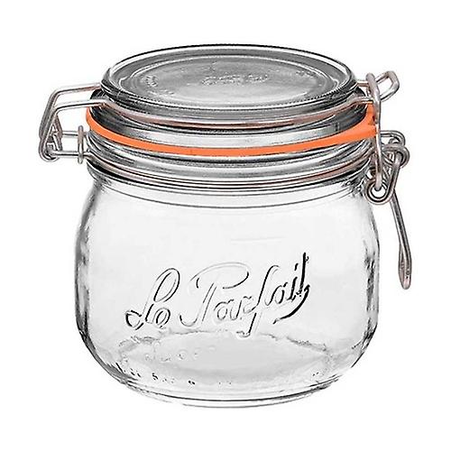 Round airtight glass jar 500ml (8.5cm Ø) 1 unit