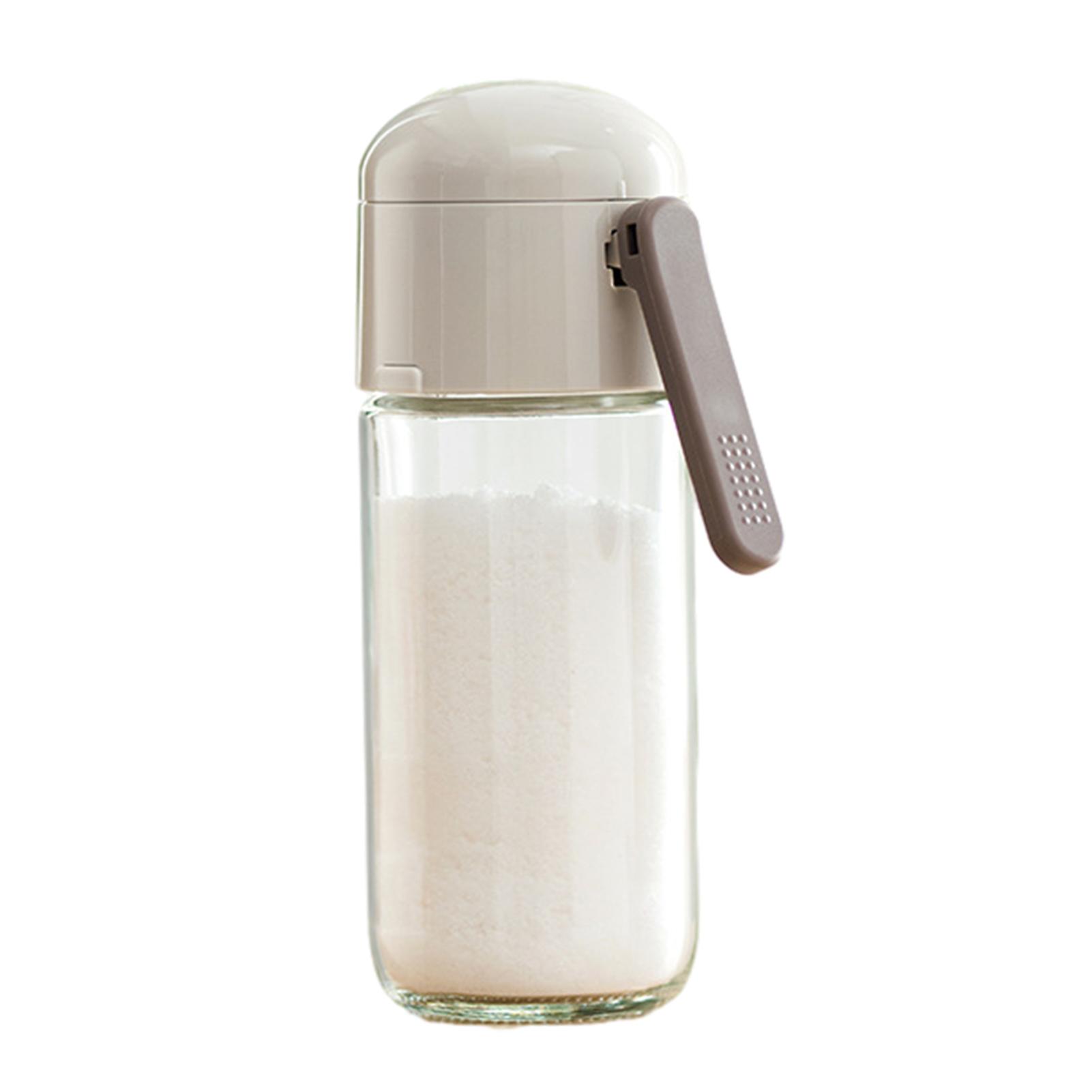 0.5g Quantitative Transparent Glass Salt Shaker Leakproof Sealing Spice Containers for Camping Kitchen