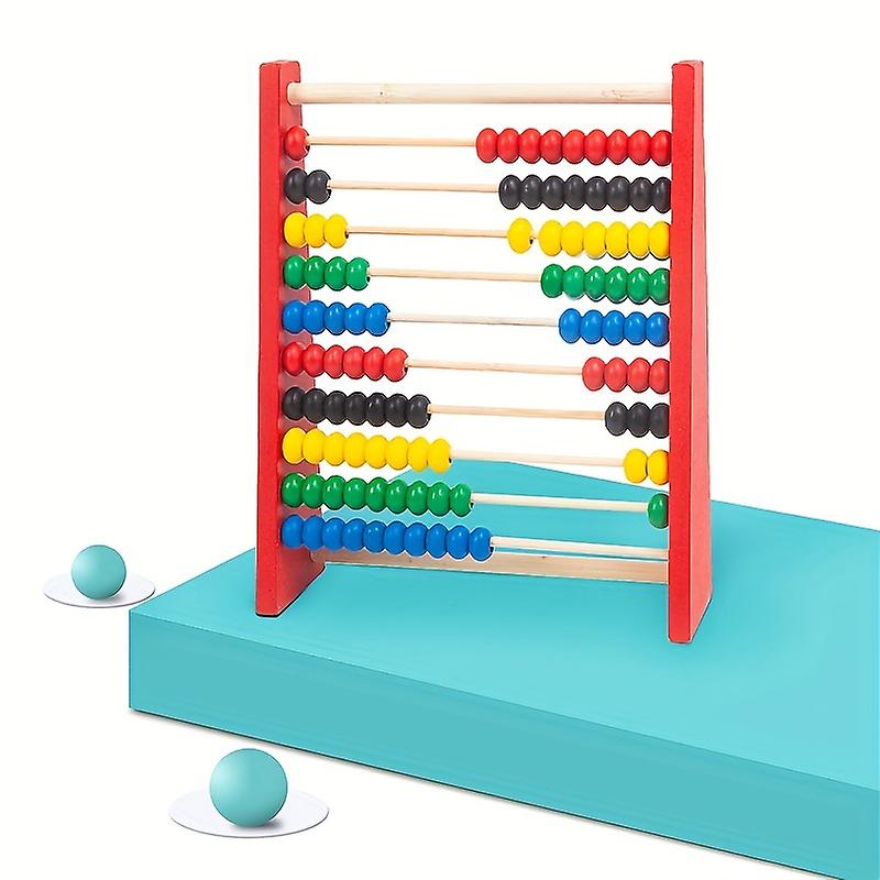 Kindergarten Early Education Wooden Calculation Shelf Math Addition And Subtraction Arithmetic Disc Ten-speed First Grade Large Bead Heart Arithmetic