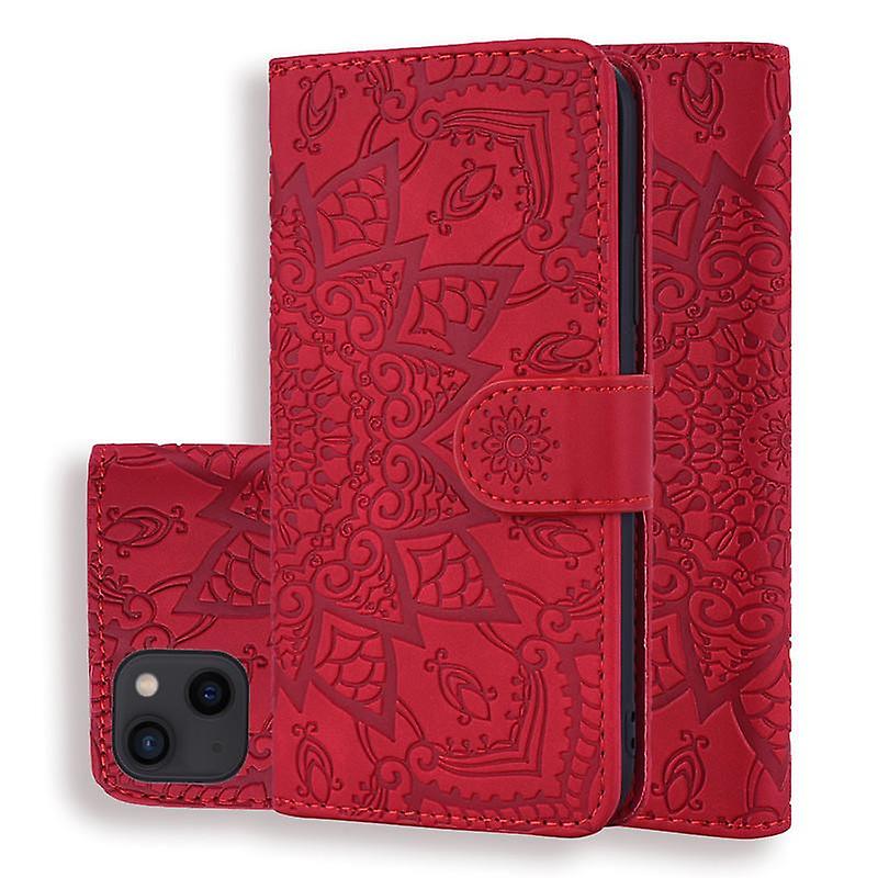 Wallet Case For iPhone 14pro max 6.7 inch Premium PU Leather Flip Cover Mandala
