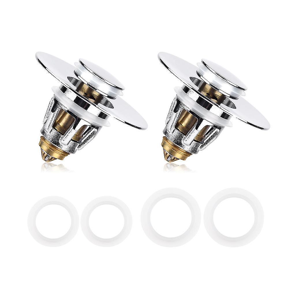 2pcs Spüle Stopper Stecker Push Typ Bullet Core Küche Universal Drain