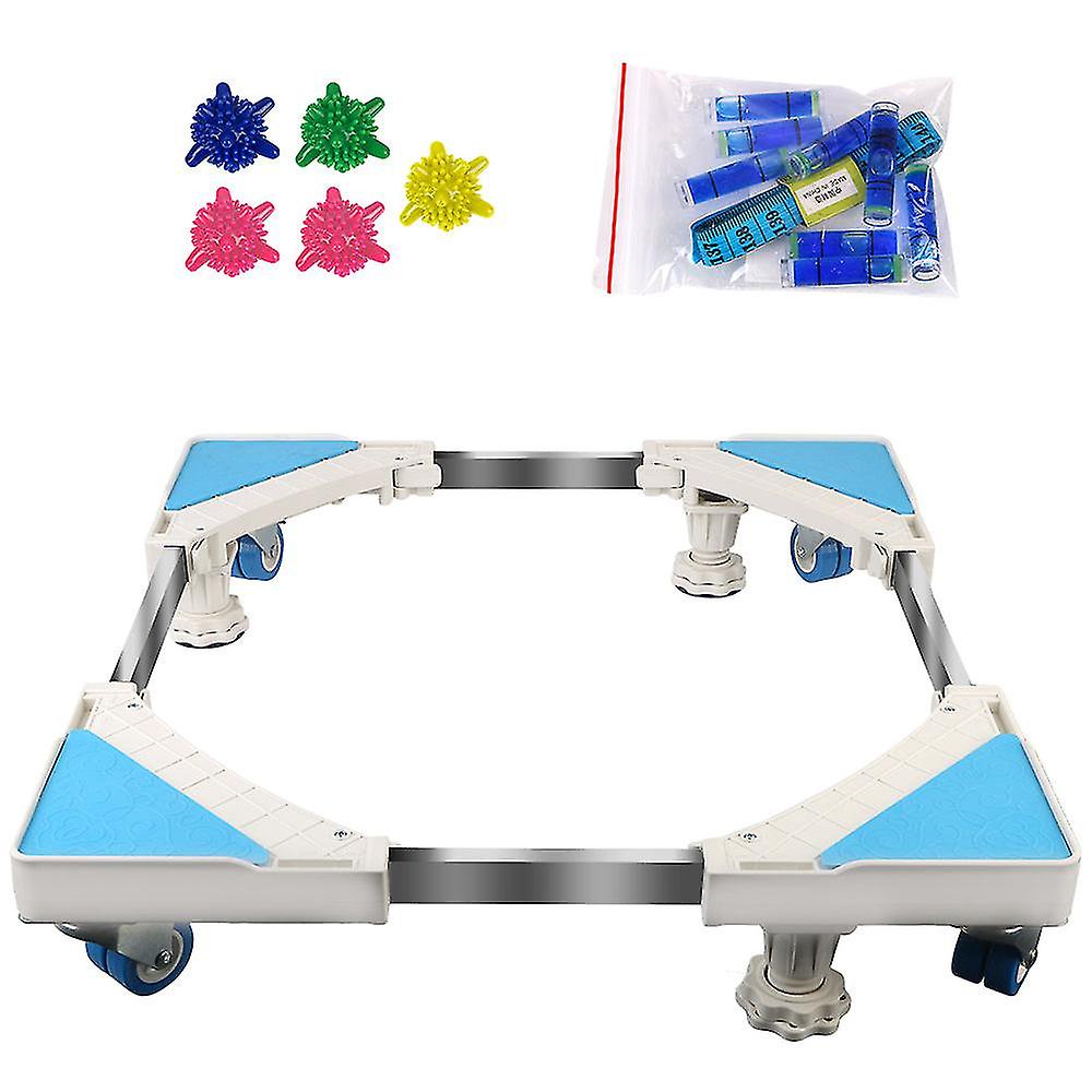 For Dryer Refrigerator Washing Machine Holder With Locking Rubber 4 Strong Feet Stand Multi-functional Movable Adjustable Base
