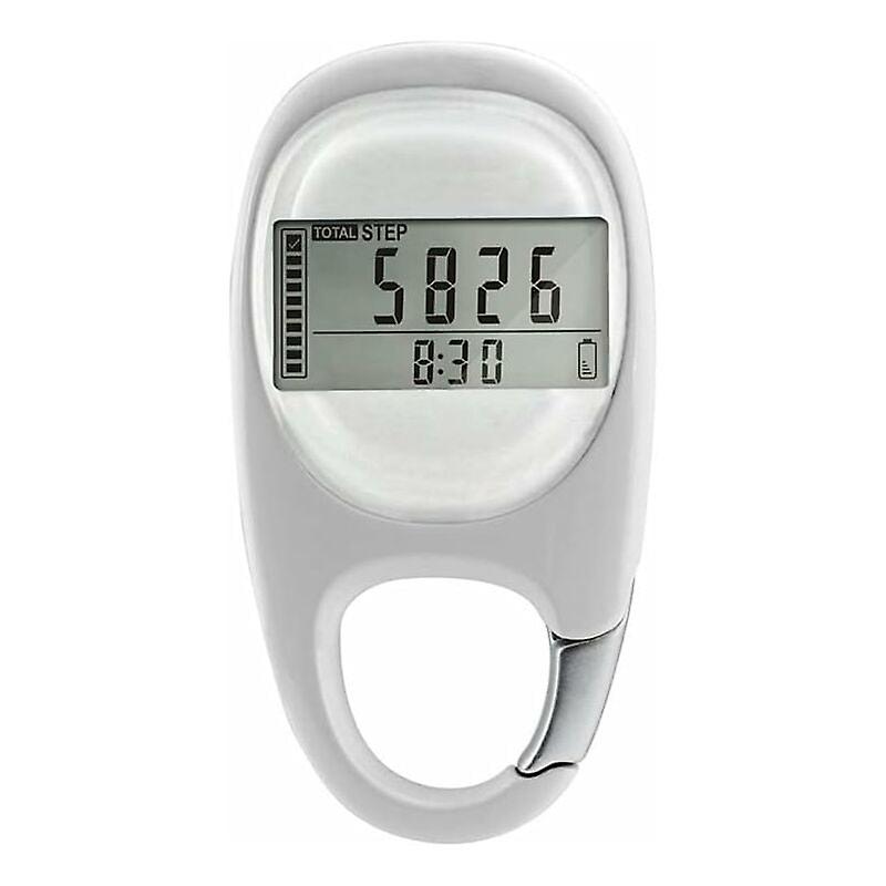 Walking Pedometer, 3D Pedometer with Clip, Step Counter with Carabiner, 7 Day Memory, Unconnected Pedometer for Walking, Running, Fitness Tracker, Ca
