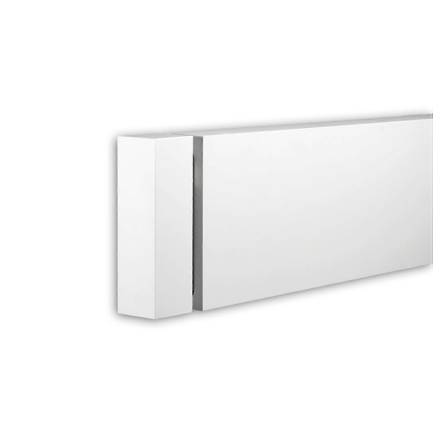 Profhome Decor 1 x End element 403132 Profhome white Rigid polyurethane foam pre-primed lightweight, sturdy, dimensionally stabl