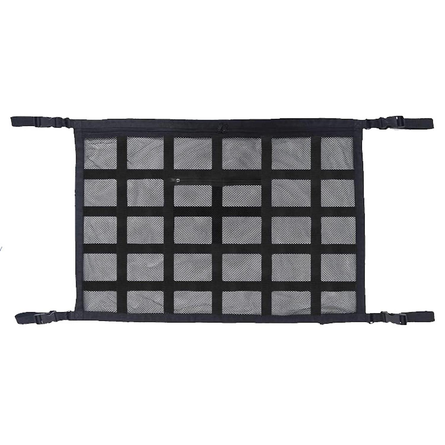 Upgrade Car Ceiling Cargo Net Pocket Strengthen Load-Bearing and Droop Less Double-Layer Mesh Car Ro