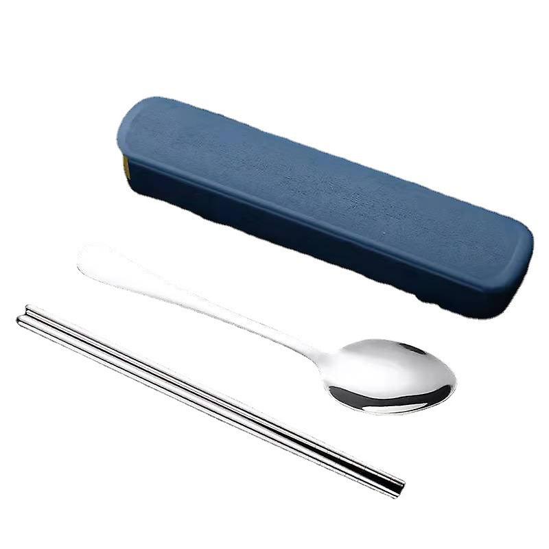 304 Stainless Steel Flatware Sets Outdoor Portable Travel Spoon Fork Three-piece Set Including Chopsticks