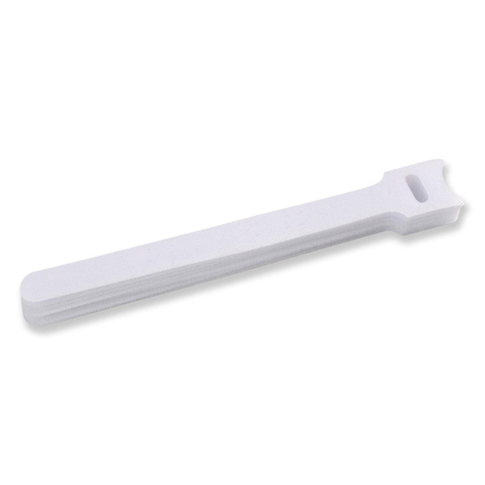 100pcs T-Type Adhesive Hook and Loop Fastener Tape Nylon Reusable Cable Ties With Eyelet Holes