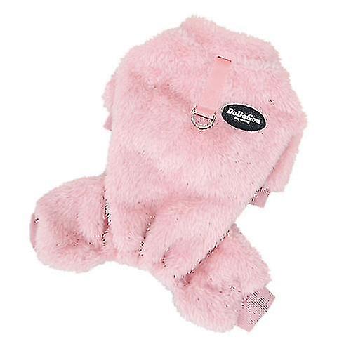 Warm Fleece Dog Pajamas Small Pet Puppy Coat Jumper Winter Jumpsuit Vest Clothes