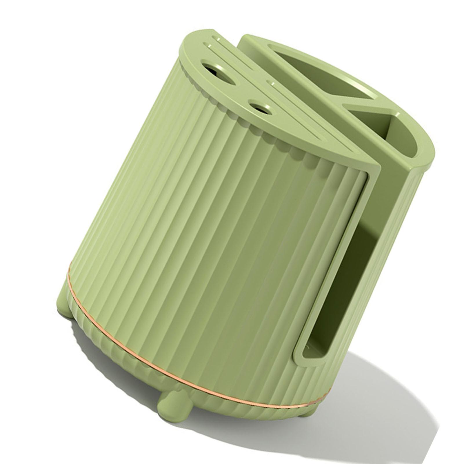 Multifunctional Rotating Kitchen Knife Holder 21.6x19.8cm Avocado Green