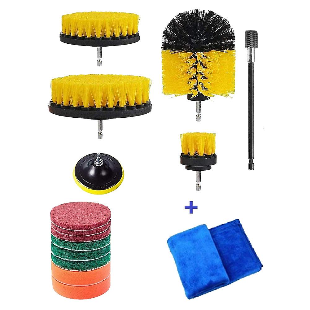 Set brush attachment for cordless screwdriver drilling machine 15 Pcs