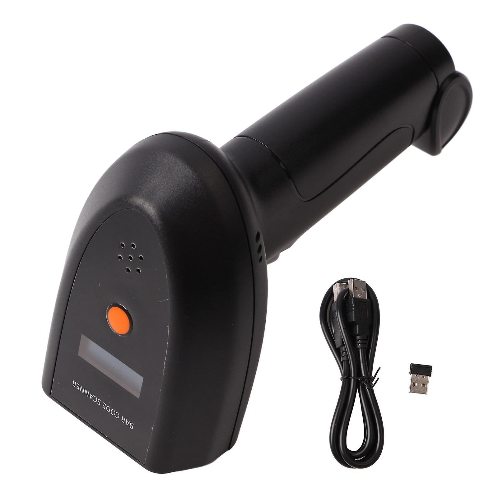 Barcode Scanner Voice Prompt Cordless Handheld QR Code Reader for Warehouse Library Supermarket