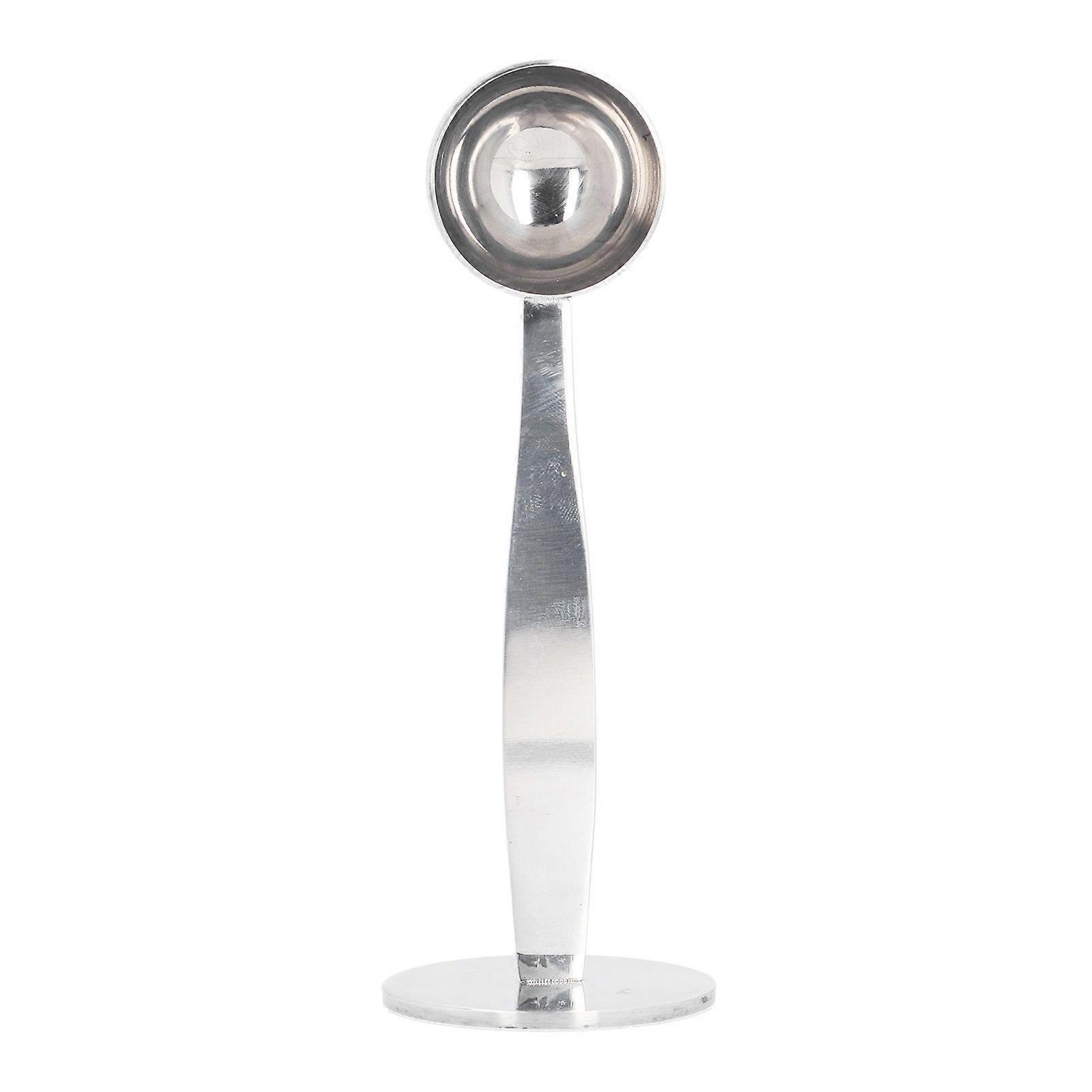 Rustfritt stål Kaffe Tamper Spoon Kaffebønne Scoop Double End 2 i 1 Kaffepulver Spoon