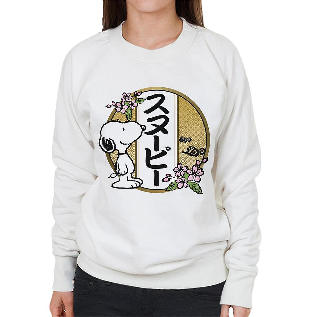 Peanuts Snoopy Kanji Flowers Women's Sweatshirt