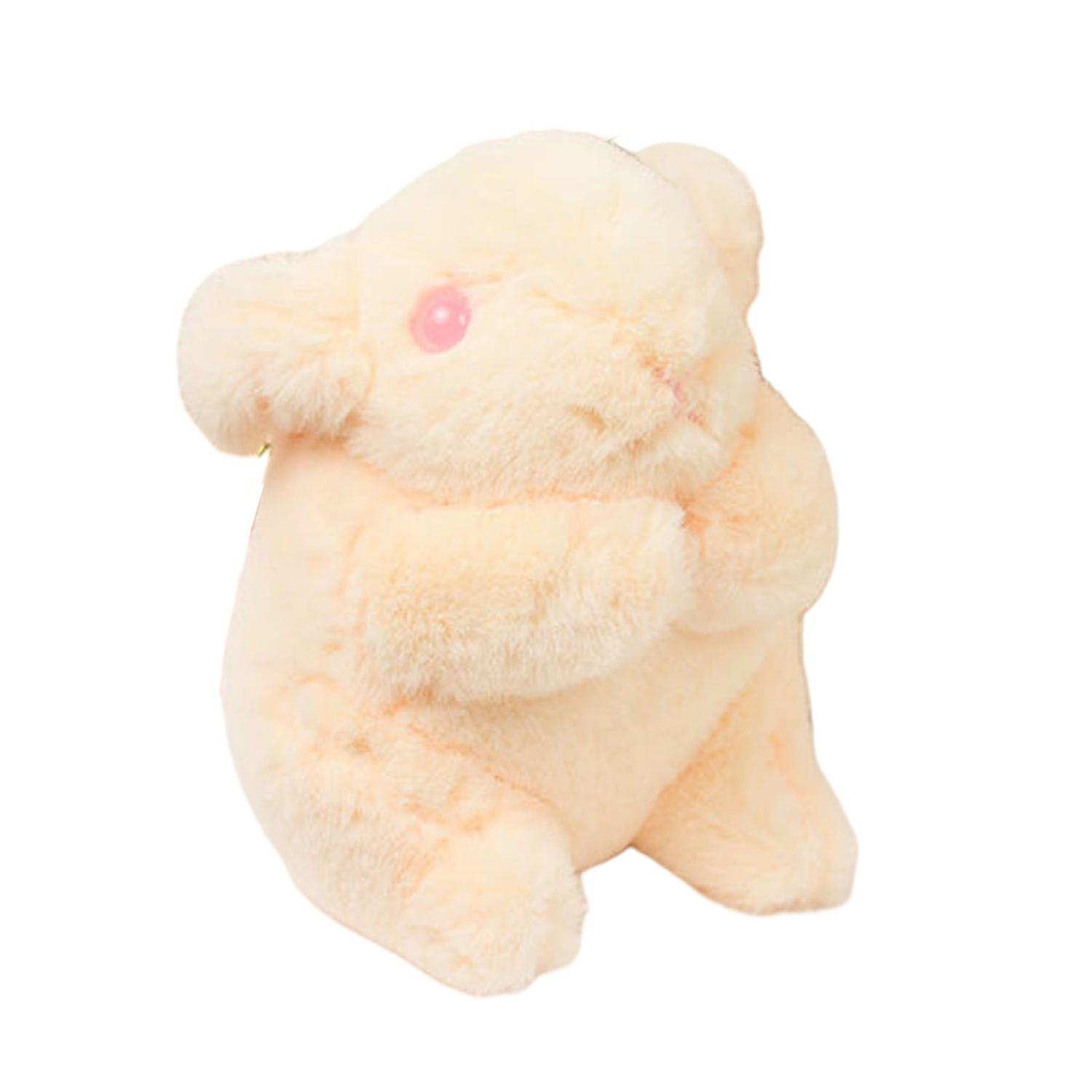 Rabbit Keychain 3D Eyes Lovely Cartoon Bunny Doll Plushies Ornament Soft Cotton Stuffed Animal Doll