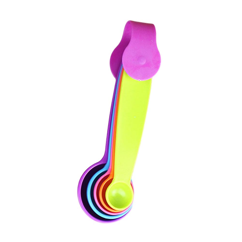 OuZhan 5Pcs/Set Colorful Flour Mixing Measuring Spoons Nesting Cups Kitchen Baking Tool