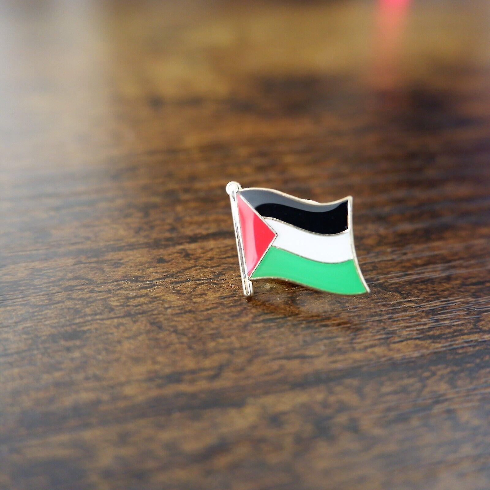 Palestine Palestinian Flag Pin Badge – Enamel Lapel Brooch, Free Palestine