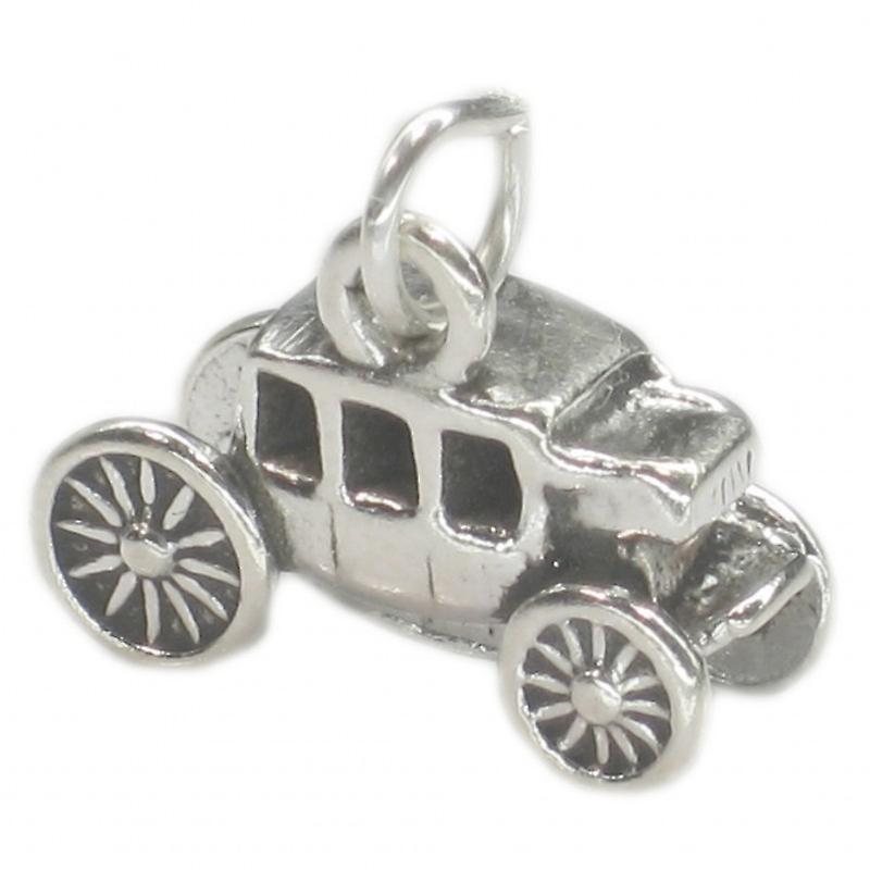 Stagecoach Sterling Silver Charm .925 X 1 Cowboys Charms