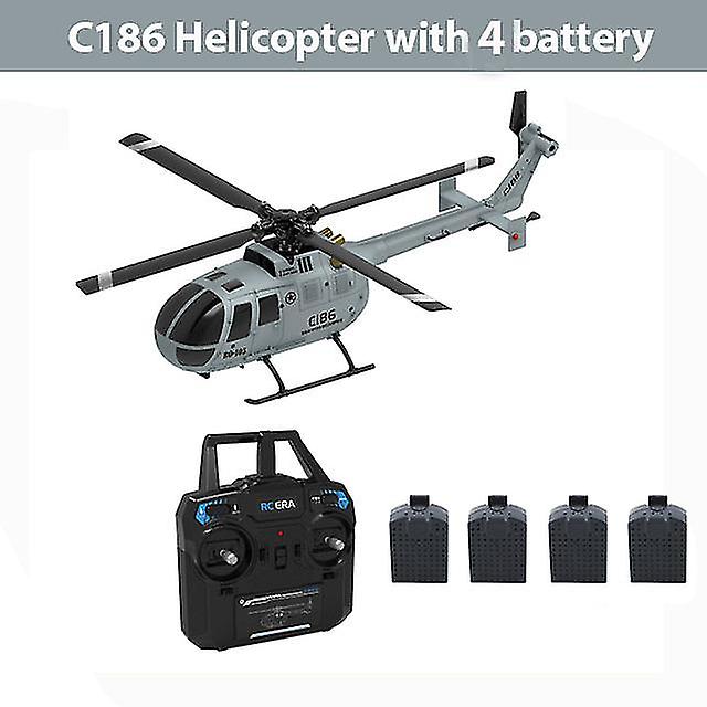 C186 2.4g Rc Helicopter 4 Propellers 6 Axis Electronic Gyroscope For Stabilization, Rc Drone Plane Toy, Air Pressure For Height