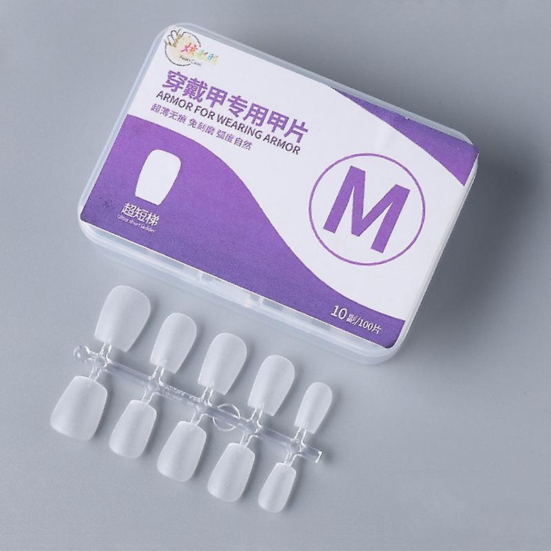 10pairs Of 100pcs/Box False Nails Tip Ultra-short Ladder M