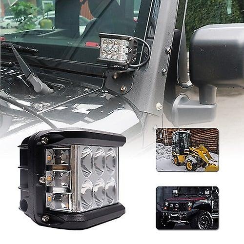 LED three-sided luminous work light side luminous daytime running light Wrangler spotlight off-road 