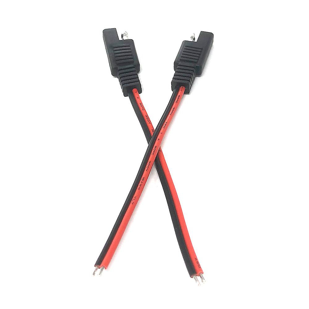 2Pcs 18awg Extension 2-pin Quick Disconnect 10a Solar Battery Panel Sae Plug Input And Output Cable