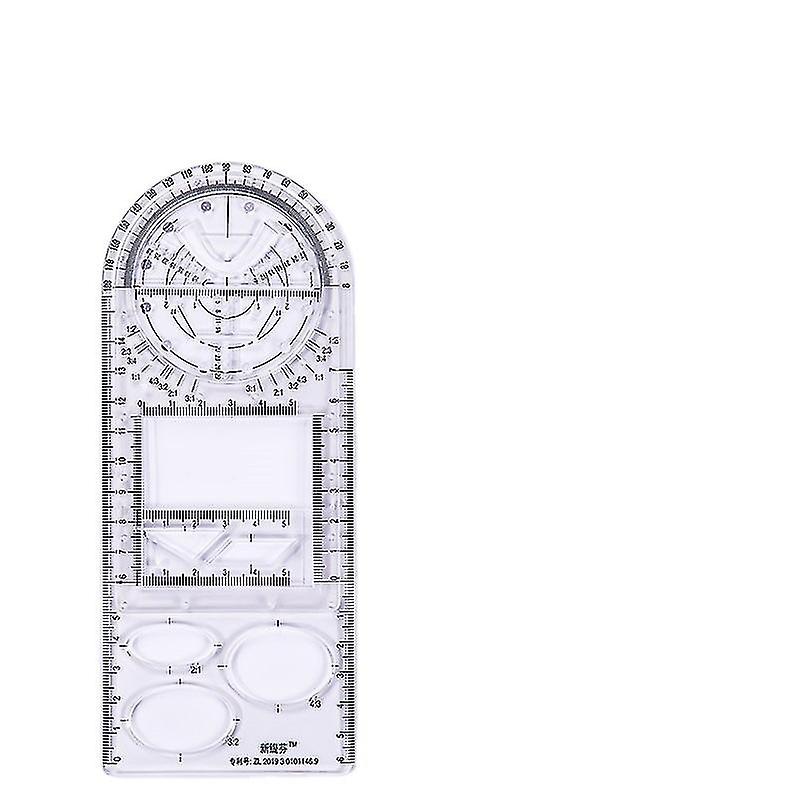 Multifunctional drawing ruler math and geometry measurement teaching tool, high school version, 20.3