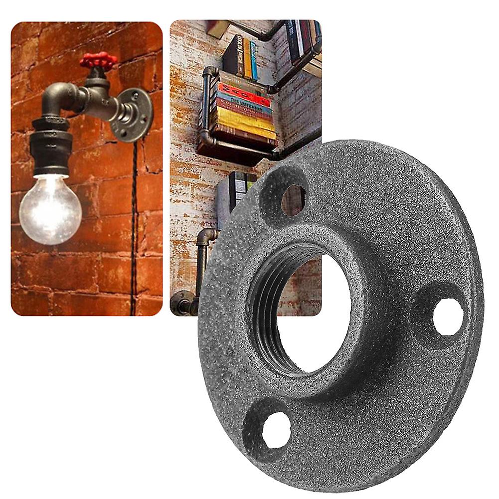 10pc Black Cast Iron Floor Flange BSP Threaded Fitting DN20 3/4"