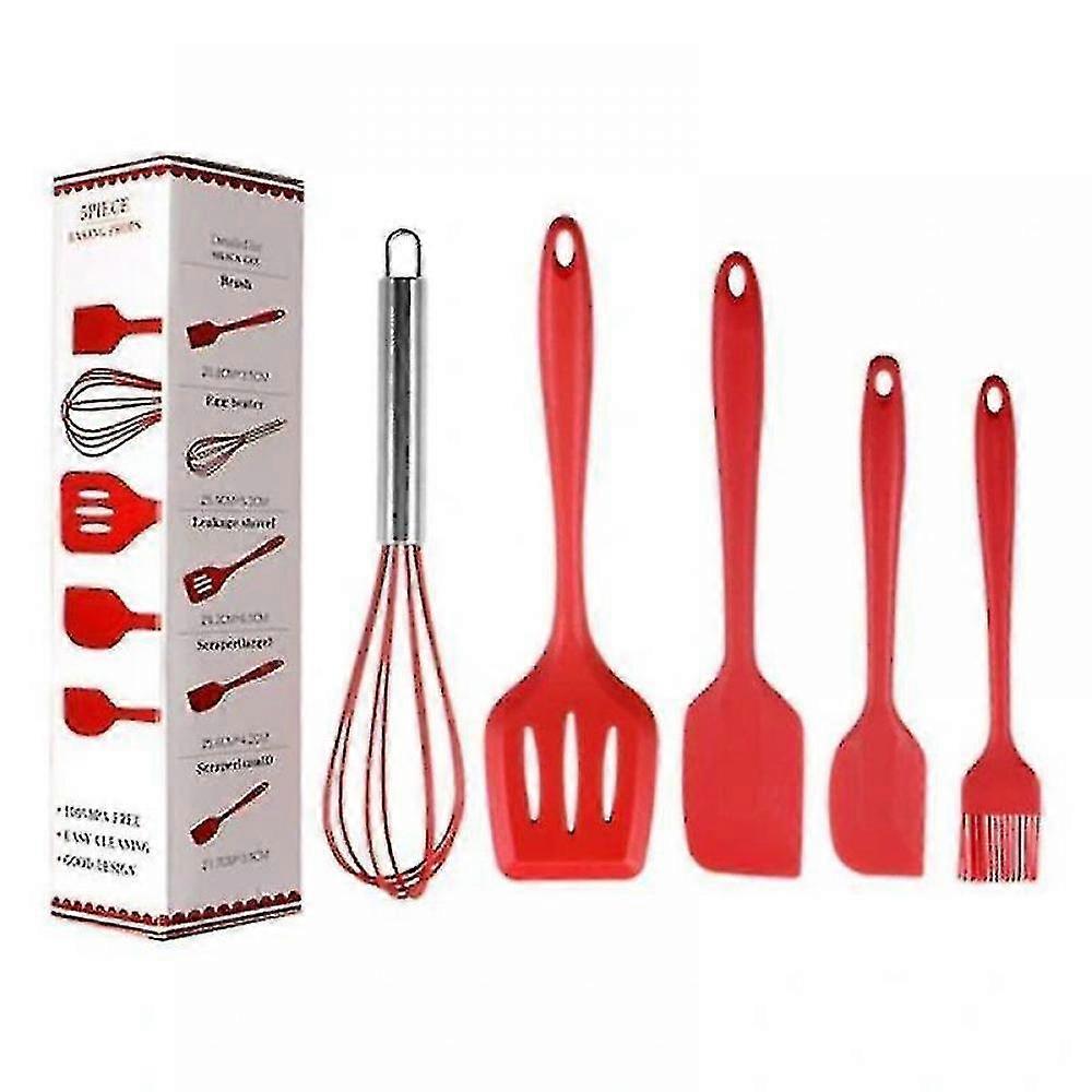 5 Pcs/set Silicone Cooking Utensils Sets Kitchen Tools