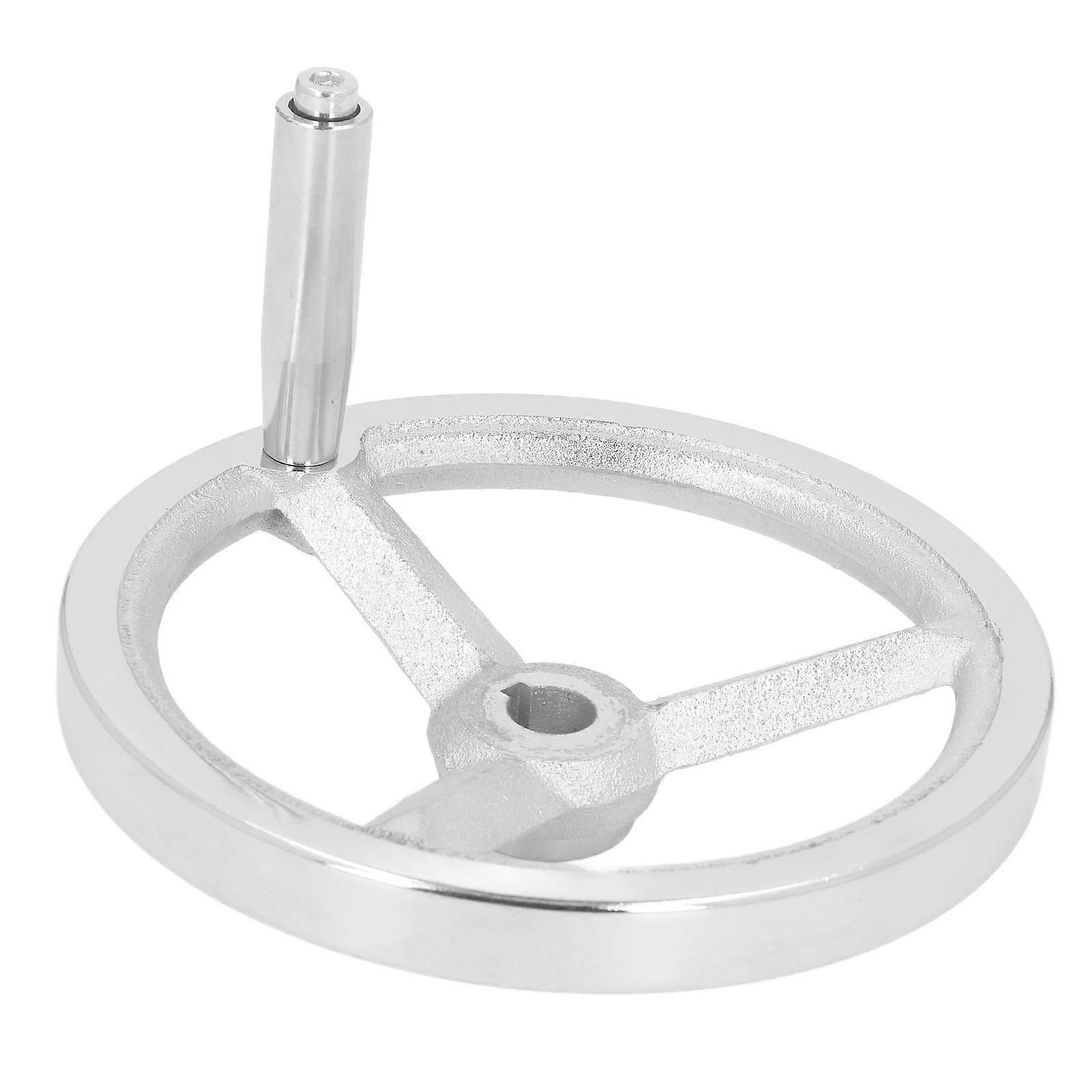 18 X 200mm Lathe Hand Wheel Cast Iron Round Handwheel with Handle for Milling Machine Grinder