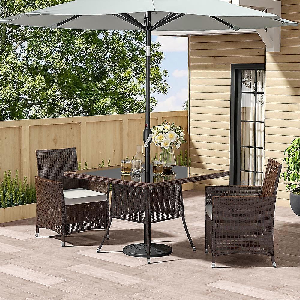 Wicker Patio Dining Chair Set