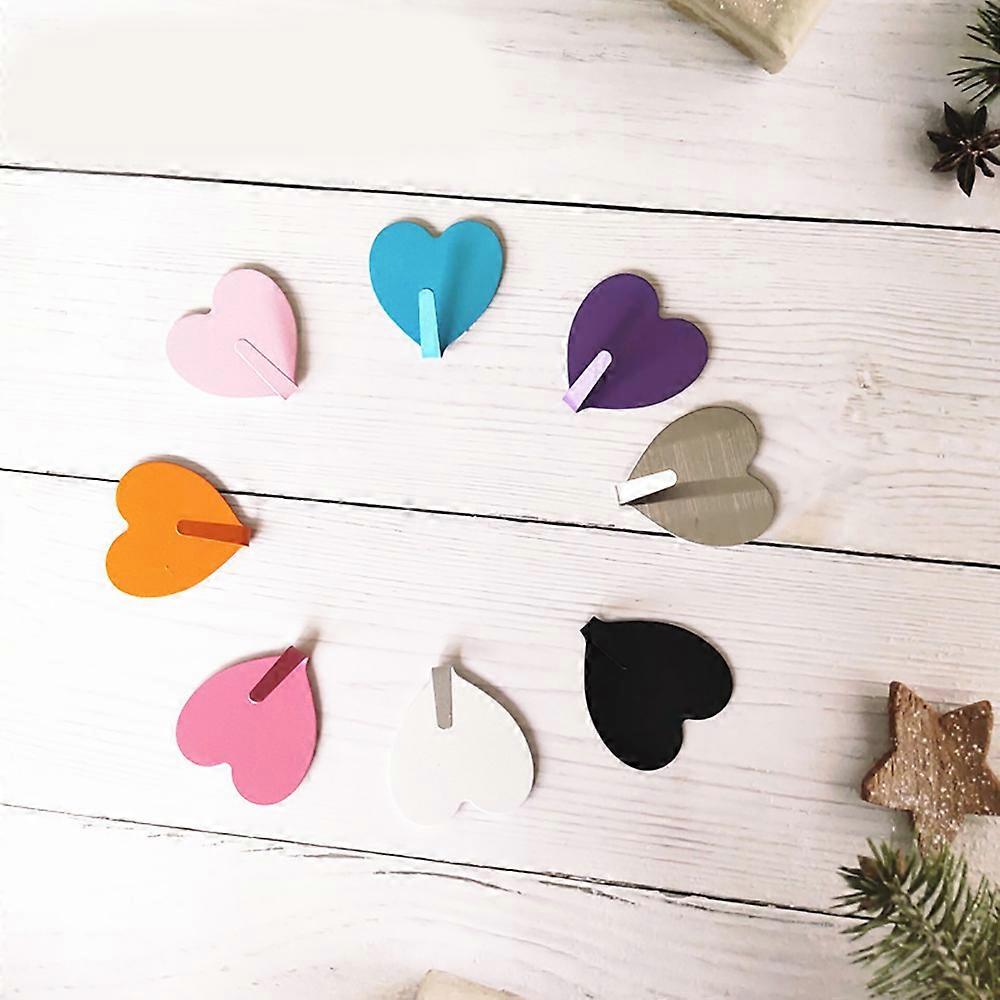 Lot of 8 Pieces Adhesive Hooks, Heart Shaped Wall Hook