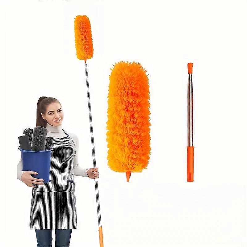 2/4/5/6PCS Telescopic Microfiber Duster Set - Adjustable Long Handle, Bendable Head for Deep Cleaning, Effortlessly Remove Dust, Spiders Webs from Cei